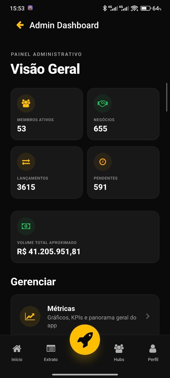 GEB Networking App — tela de networking