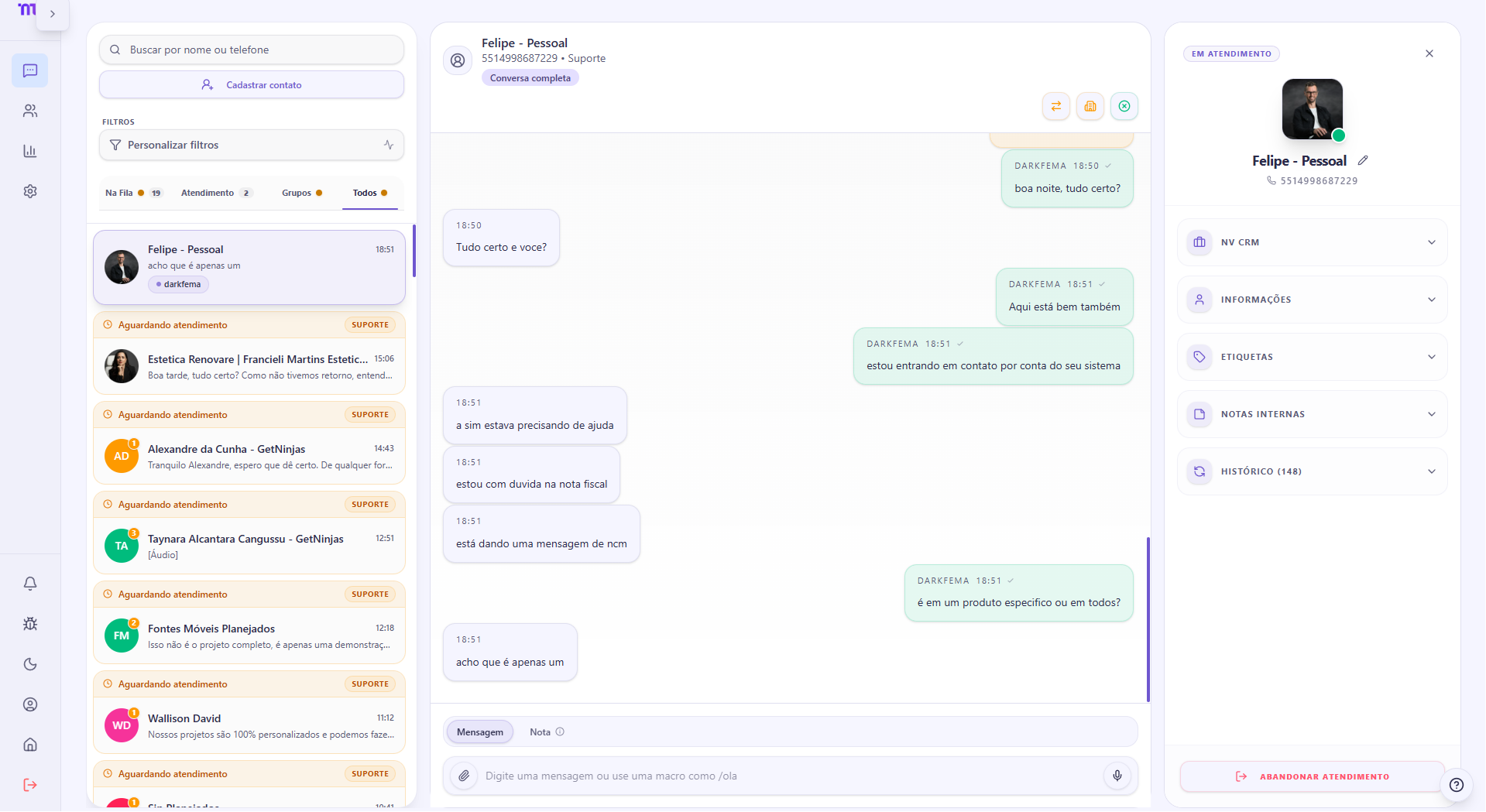 NVChat — Multiatendimento WhatsApp
